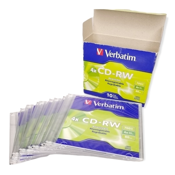 Verbatim 4X CD-RW 700mb Rewritable Disks - Picture 5 of 6